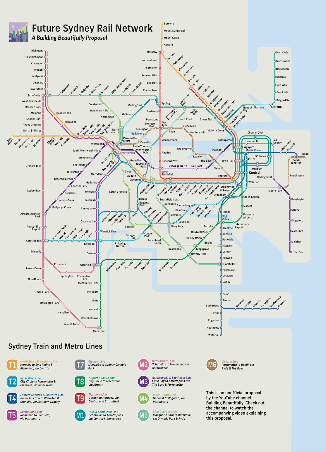 Sydney's Metro Future Proposal Map Poster